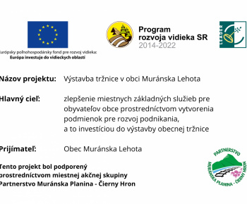 Aktuality / Výstavba tržnice v obci Muránska Lehota - foto