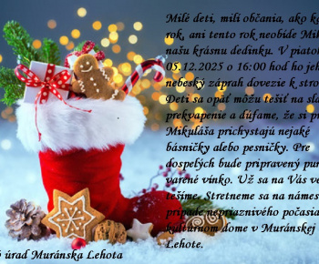Aktuality / Mikulášske stretnutie pri stromčeku - 5.12.2025 - foto