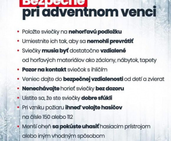 Aktuality / Bezpečne pri adventnom venci - foto